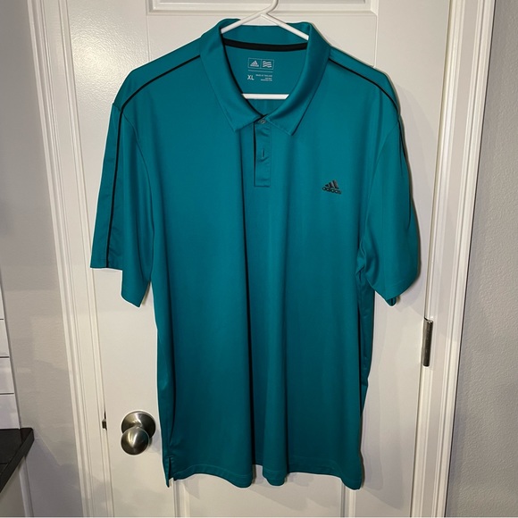 adidas Shirts Adidas Mens Teal Golf Polo Size Xl Poshmark
